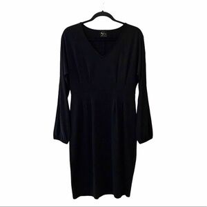 Serena Williams Signature Black Long Sleeve V Neck Dress